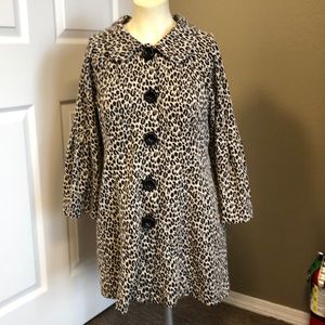 Ivy Jane Leopard Lightweight Spring Coat Jacket